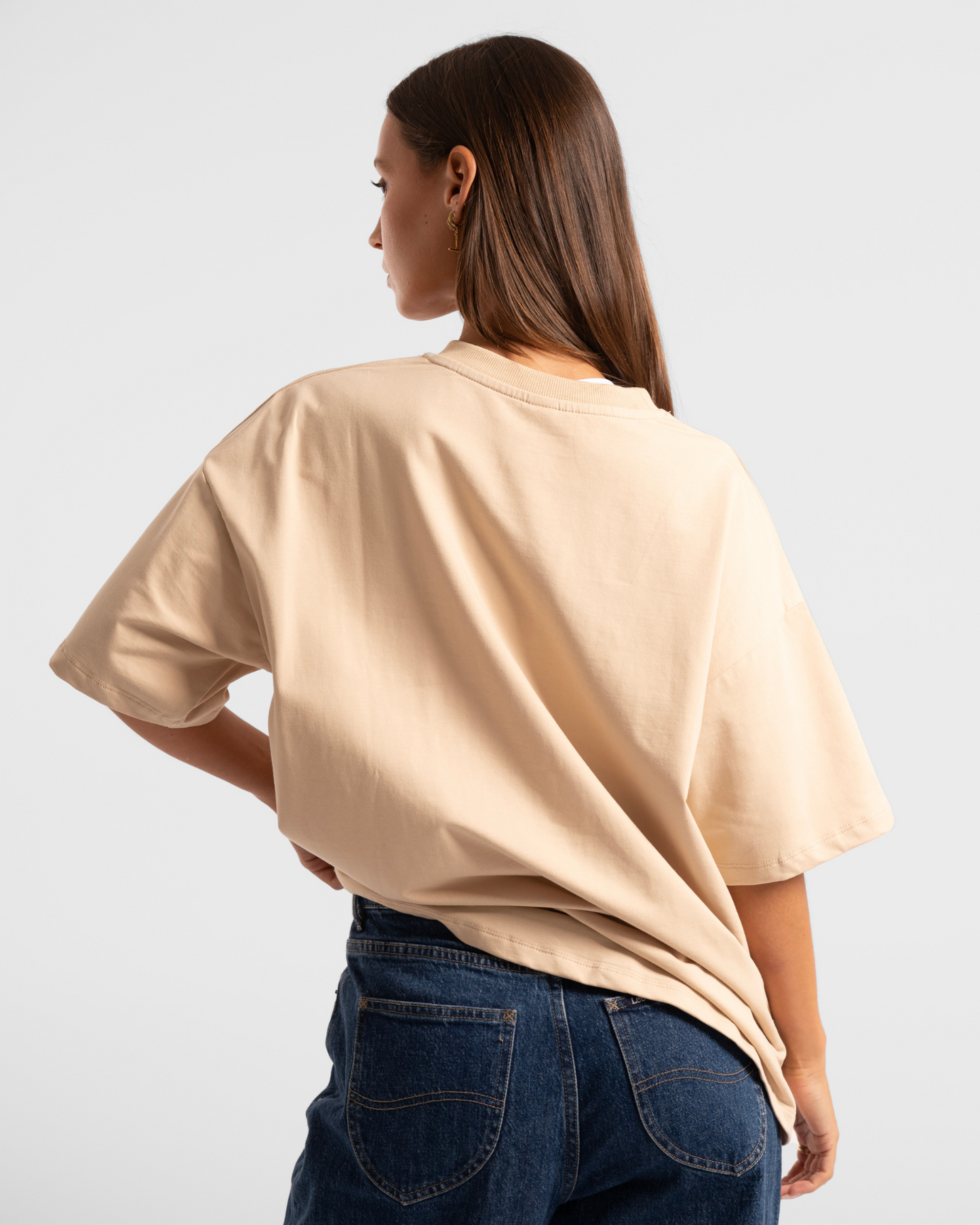 Luxe Oversized Tee - Sand