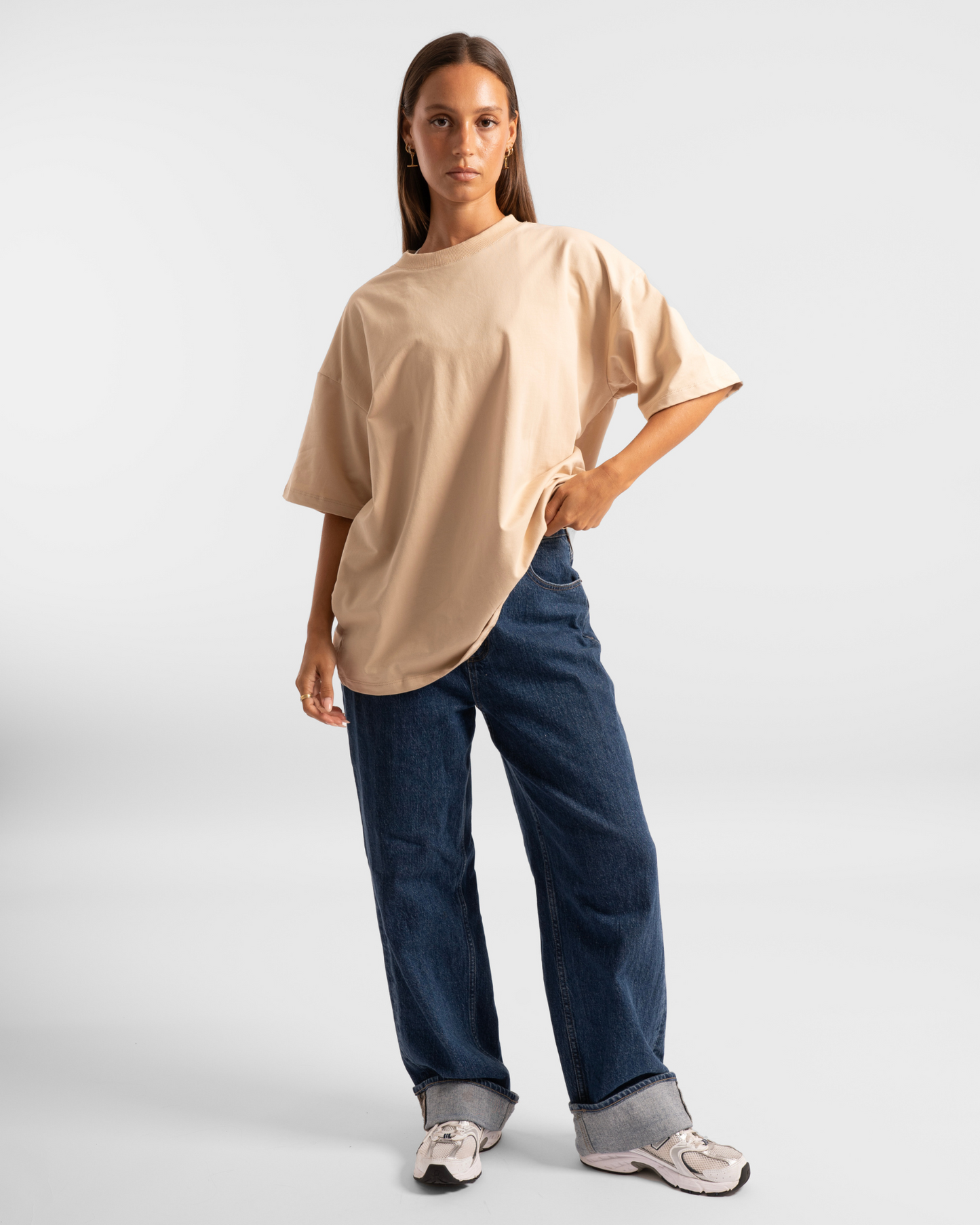 Luxe Oversized Tee - Sand