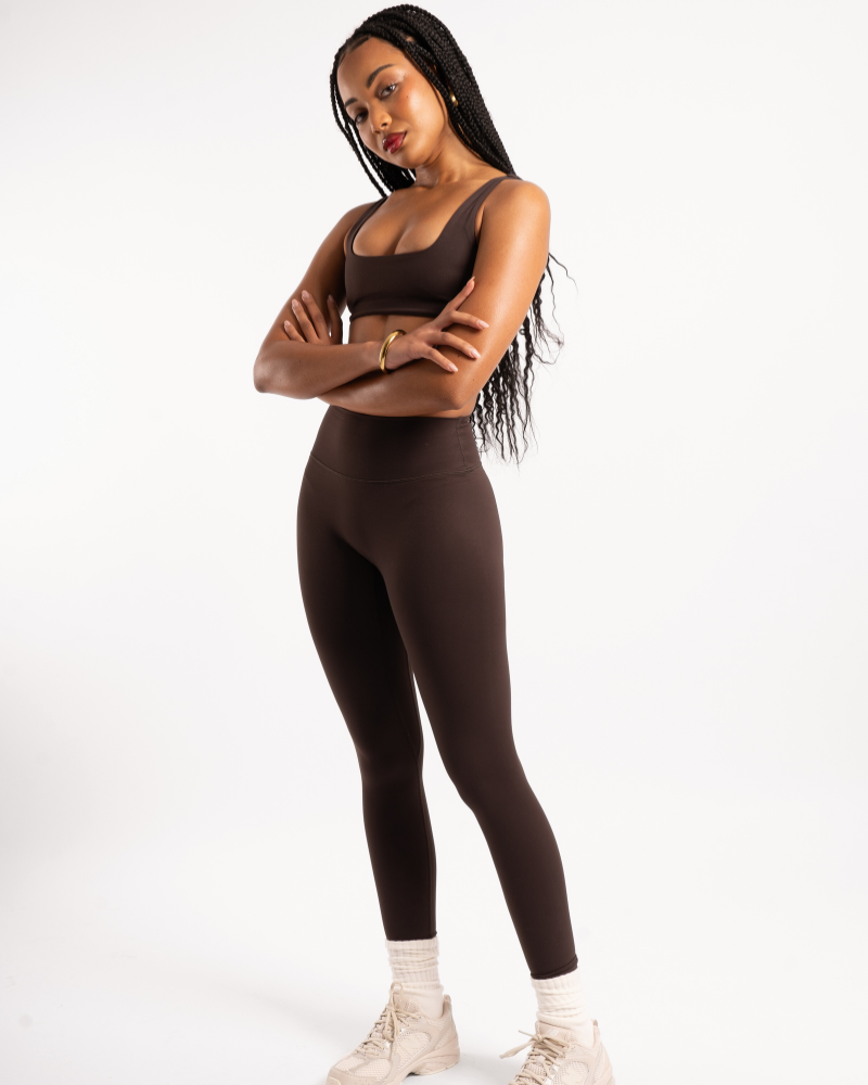 Not Your Basic Leggings - Chocolate (Invisible Scrunch)