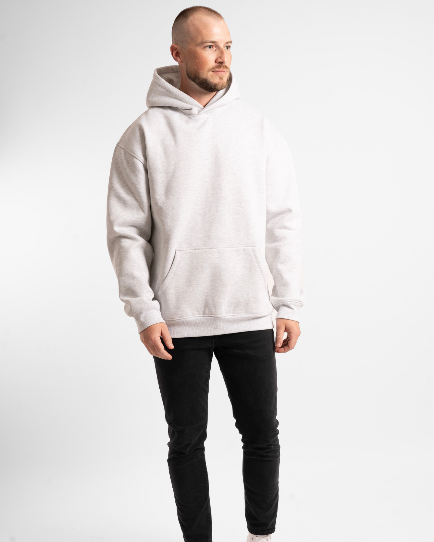Unisex Oversized Hoodie - Grey Marle