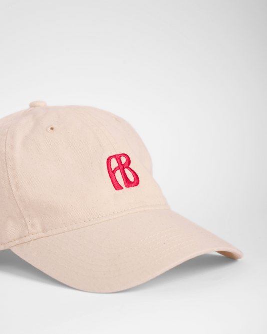 AB Cap - Natural/Raspberry