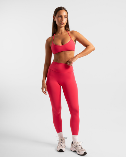 Halter Crop - Raspberry