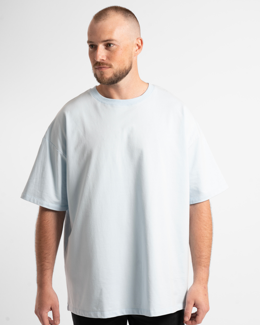 Luxe Oversized Tee - Sky Blue