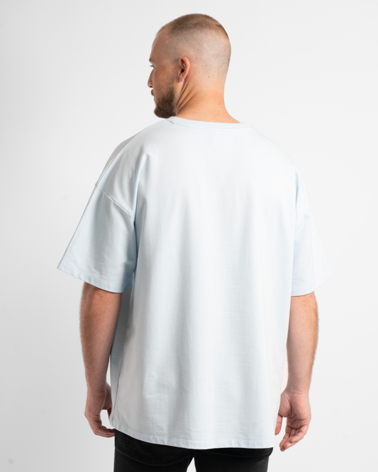 Luxe Oversized Tee - Sky Blue