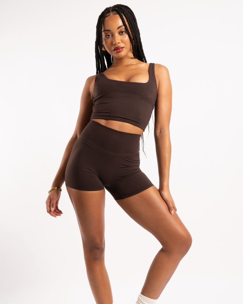 Square Neck Tank - Chocolate