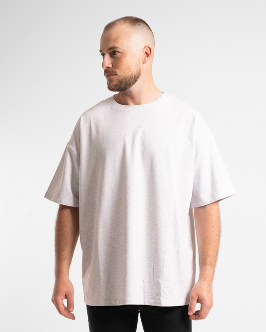 Luxe Oversized Tee - Grey Marle