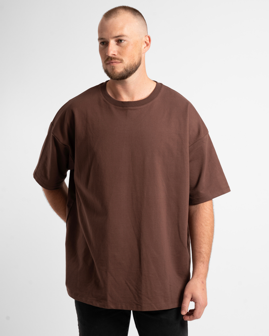 Luxe Oversized Tee - Chocolate