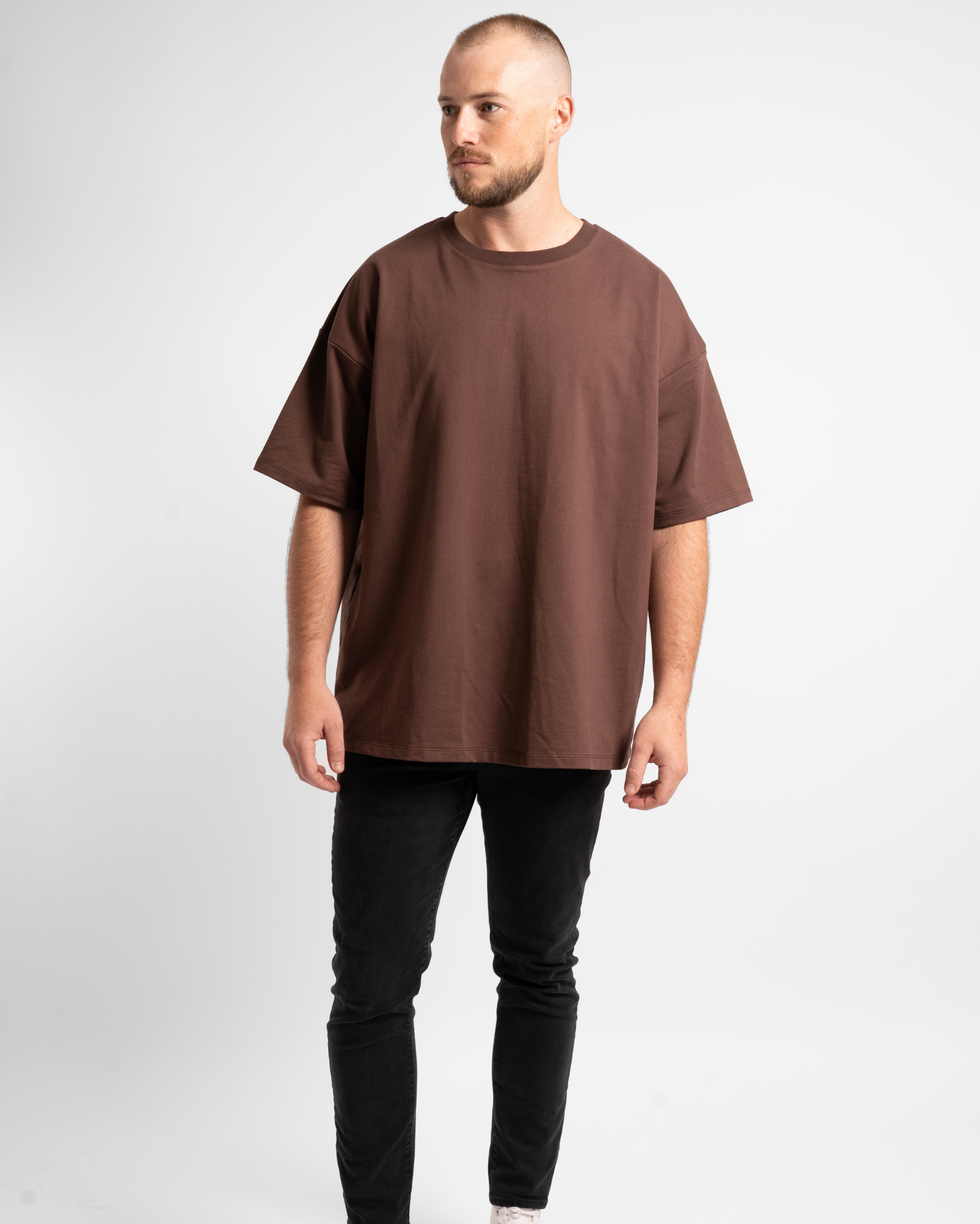 Luxe Oversized Tee - Chocolate