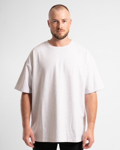 Luxe Oversized Tee - Grey Marle