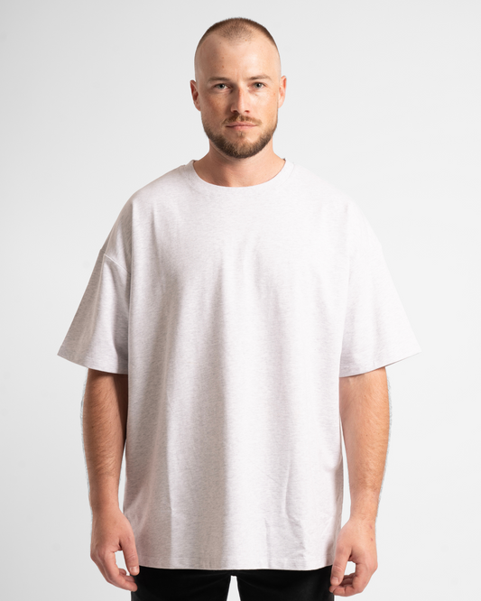 Luxe Oversized Tee - Grey Marle