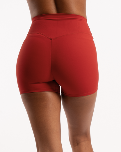Not Your Basic Shorts - Cherry Red (Invisible Scrunch)
