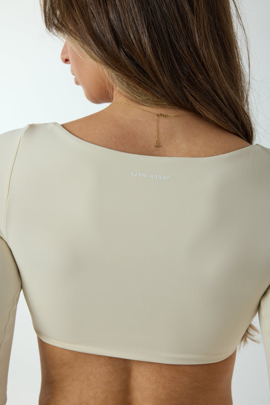 SORAYA LONG SLEEVE CROP - BUTTER