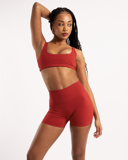Not Your Basic Shorts - Cherry Red (Invisible Scrunch)