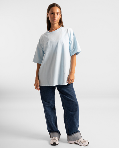 Luxe Oversized Tee - Sky Blue