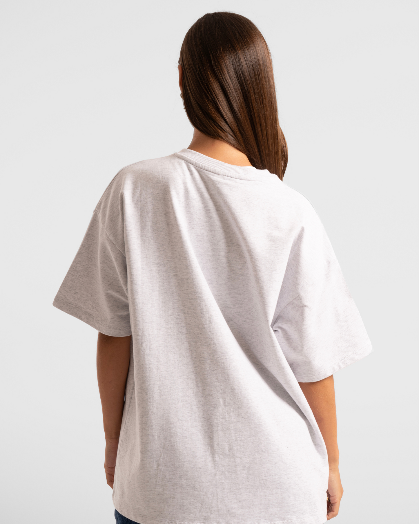 Luxe Oversized Tee - Grey Marle