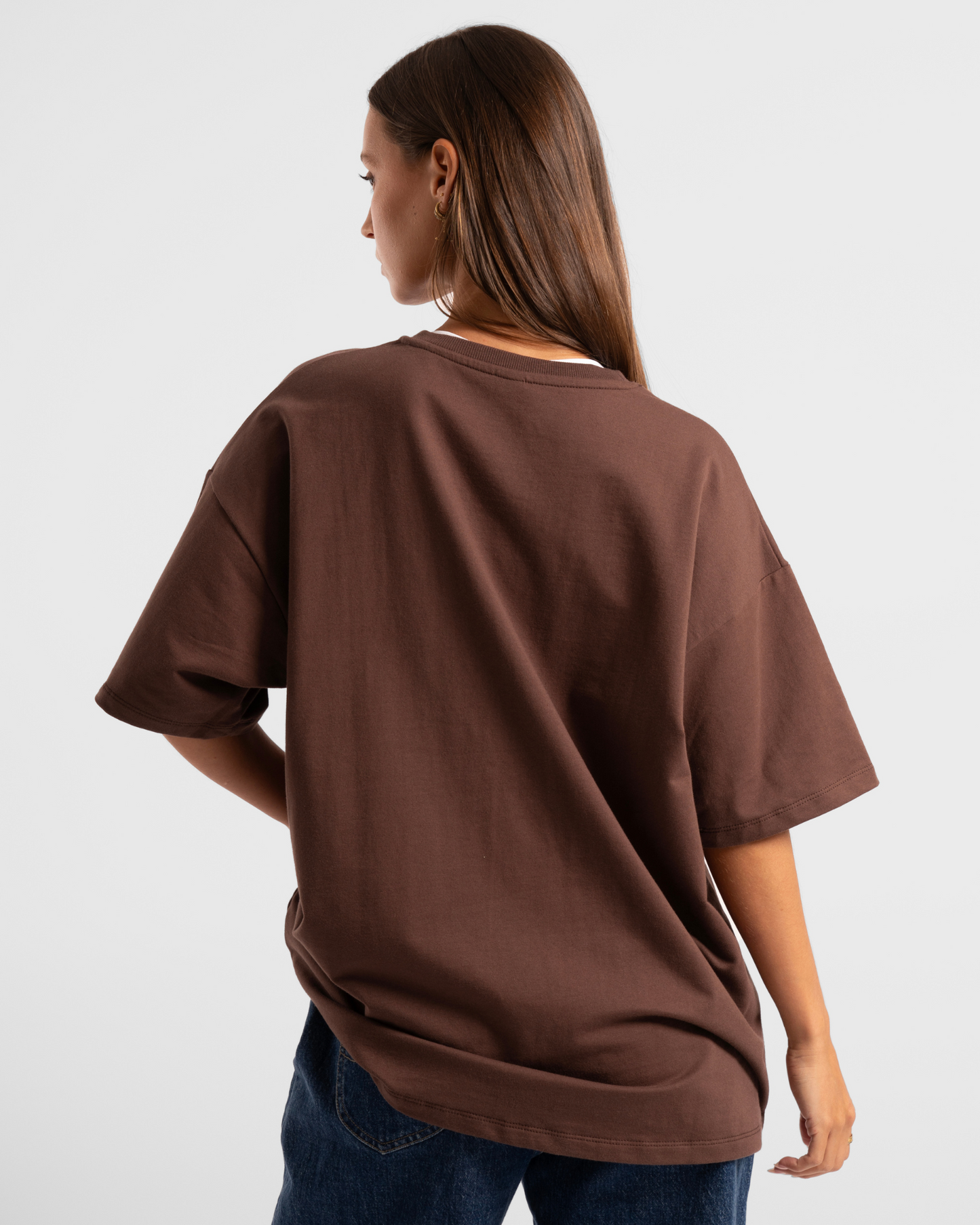 Luxe Oversized Tee - Chocolate