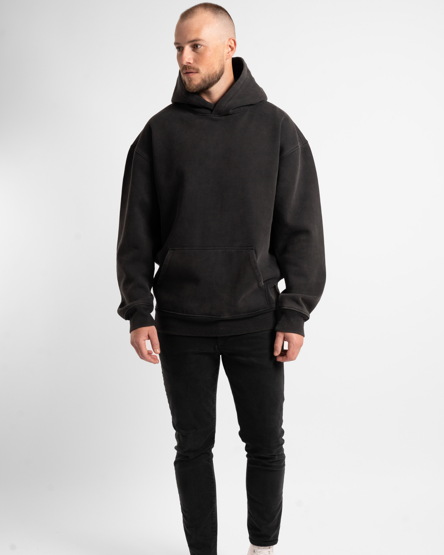 Unisex Oversized Hoodie - Washed Black