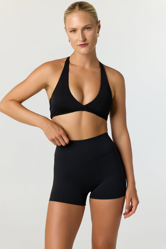 ISLA HALTER BRALETTE - JET